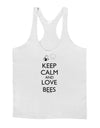 Keep Calm and Love Bees Mens String Tank Top-Men's String Tank Tops-LOBBO-White-Small-Davson Sales