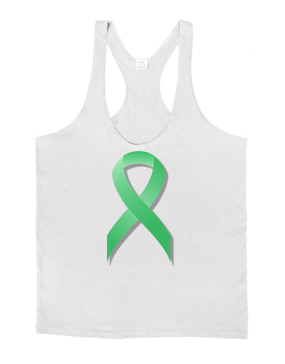 Celiac Disease Awareness Ribbon - Light Green Mens String Tank Top-Men's String Tank Tops-LOBBO-White-Small-Davson Sales