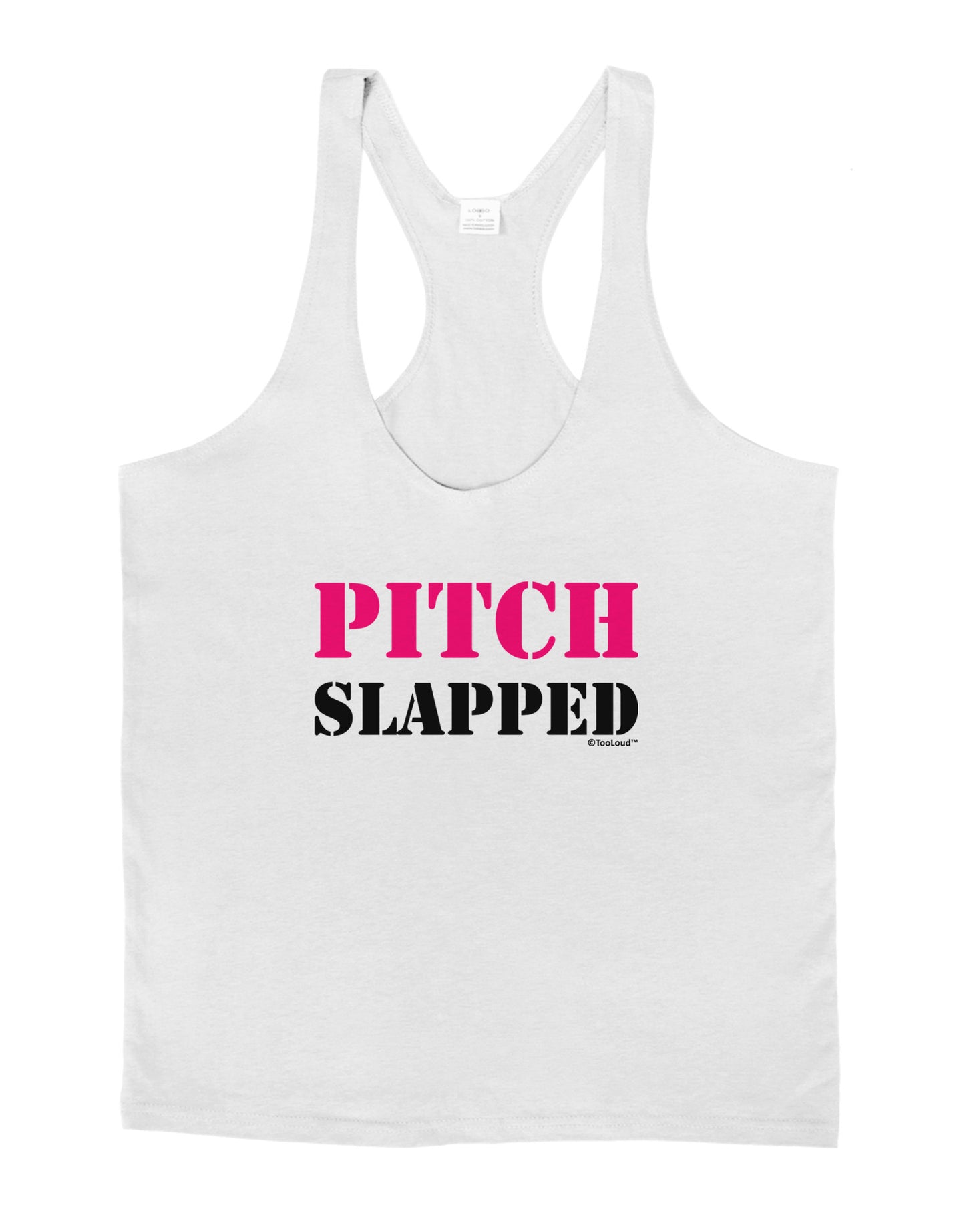 Pitch Slapped - Pink Mens String Tank Top-Men's String Tank Tops-LOBBO-White-Small-Davson Sales