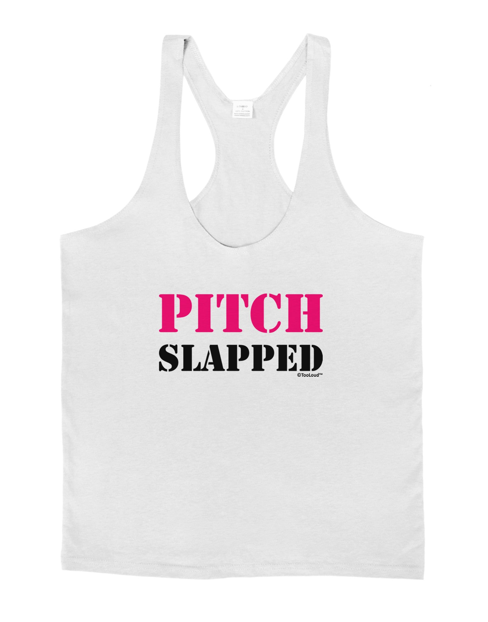 Pitch Slapped - Pink Mens String Tank Top-Men's String Tank Tops-LOBBO-White-Small-Davson Sales