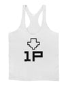 Player One Couples Design Mens String Tank Top-Men's String Tank Tops-LOBBO-White-Small-Davson Sales