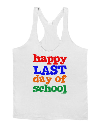 Happy Last Day of School Mens String Tank Top-Men's String Tank Tops-LOBBO-White-Small-Davson Sales