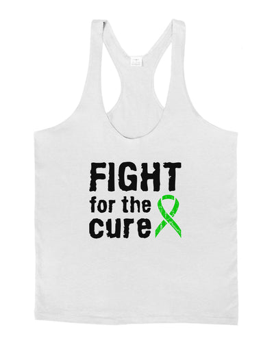 Fight for the Cure - Lime Green Ribbon Lyme Disease Mens String Tank Top-Men's String Tank Tops-LOBBO-White-Small-Davson Sales