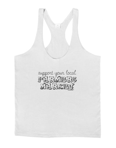 Support Your Local Farmers Market Mens String Tank Top-Men's String Tank Tops-LOBBO-White-Small-Davson Sales