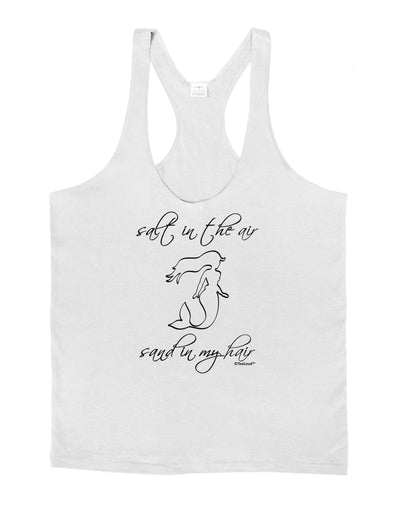 Salt in the Air Sand in My Hair - Mermaid Mens String Tank Top-Men's String Tank Tops-LOBBO-White-Small-Davson Sales