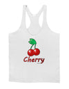 Cherry Text Mens String Tank Top-Men's String Tank Tops-LOBBO-White-X-Large-Davson Sales