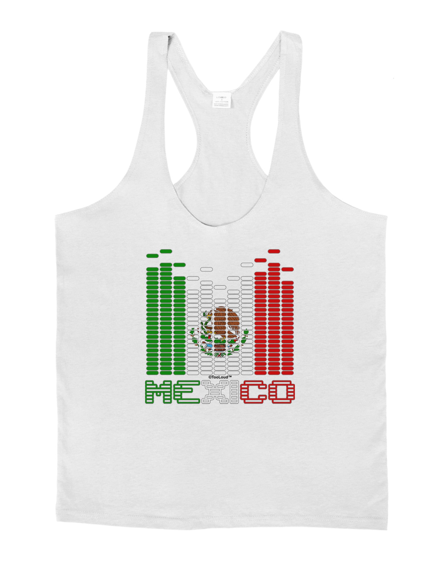 Mexican Flag Levels - Cinco De Mayo Text Mens String Tank Top-Men's String Tank Tops-LOBBO-White-Small-Davson Sales