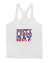 Happy Labor Day ColorText Mens String Tank Top-Men's String Tank Tops-LOBBO-White-Small-Davson Sales