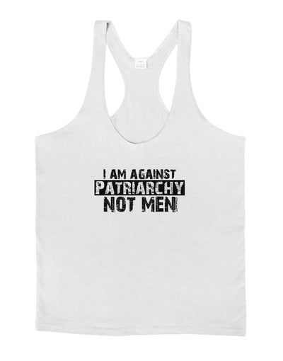 I Am Against Patriarchy Mens String Tank Top-Men's String Tank Tops-LOBBO-White-Small-Davson Sales