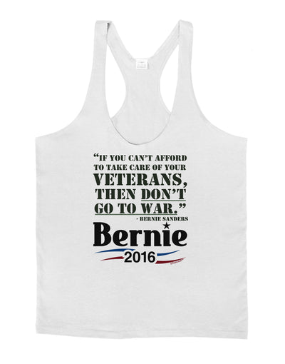 Bernie on Veterans and War Mens String Tank Top-Men's String Tank Tops-LOBBO-White-Small-Davson Sales