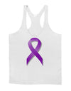 Epilepsy Awareness Ribbon - Purple Mens String Tank Top-Men's String Tank Tops-LOBBO-White-Small-Davson Sales