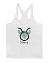 Taurus Symbol Mens String Tank Top-Men's String Tank Tops-LOBBO-White-Small-Davson Sales