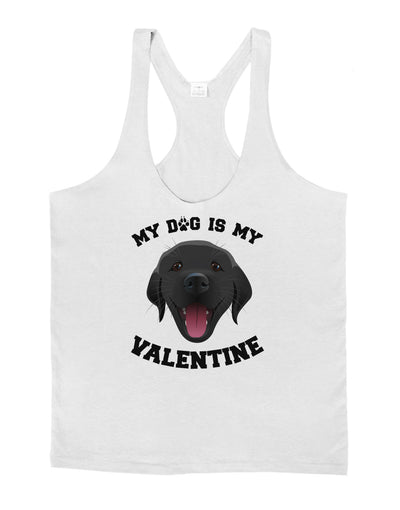 My Dog is my Valentine Black Mens String Tank Top-Men's String Tank Tops-LOBBO-White-Small-Davson Sales