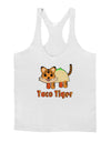 Cute Taco Tiger Text Mens String Tank Top-Men's String Tank Tops-LOBBO-White-Small-Davson Sales