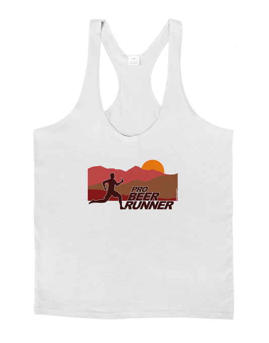 Pro Beer Runner Man Mens String Tank Top-Men's String Tank Tops-LOBBO-White-Small-Davson Sales