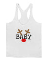 Matching Family Christmas Design - Reindeer - Baby Mens String Tank Top by TooLoud-LOBBO-White-Small-Davson Sales