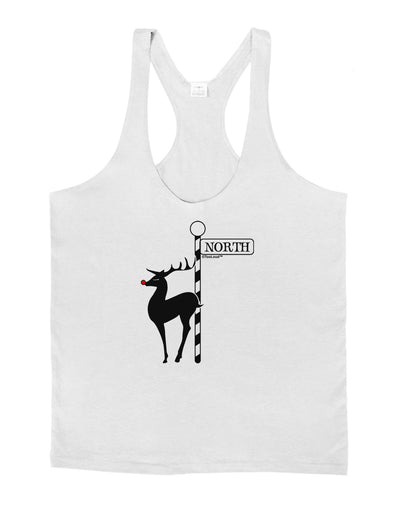 Rudolf the Ratchet Reindeer Mens String Tank Top-Men's String Tank Tops-LOBBO-White-Small-Davson Sales