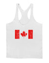 Distressed Canadian Flag Maple Leaf Mens String Tank Top-Men's String Tank Tops-LOBBO-White-Small-Davson Sales