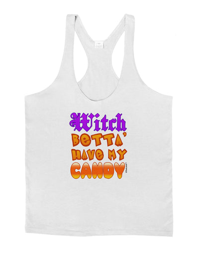 TooLoud Witch Betta Have My Candy Color Mens String Tank Top-Men's String Tank Tops-LOBBO-White-Small-Davson Sales