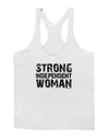 Strong Independent Woman Mens String Tank Top-Men's String Tank Tops-LOBBO-White-Small-Davson Sales