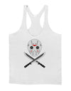 Scary Mask With Machete - Halloween Mens String Tank Top-LOBBO-White-Small-Davson Sales
