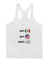 Mexican American 100 Percent Me Mens String Tank Top-Men's String Tank Tops-LOBBO-White-Small-Davson Sales