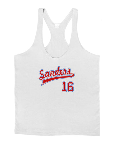 Sanders Jersey 16 Mens String Tank Top-Men's String Tank Tops-LOBBO-White-Small-Davson Sales