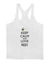 Keep Calm and Love Bees Color Mens String Tank Top-Men's String Tank Tops-LOBBO-White-Small-Davson Sales