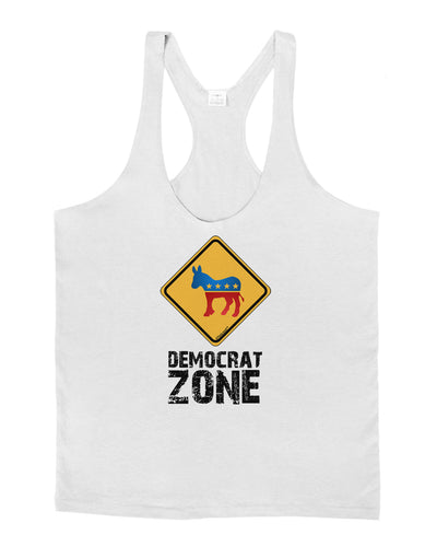 Democrat Zone Mens String Tank Top-Men's String Tank Tops-LOBBO-White-Small-Davson Sales