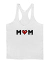 Mom Pixel Heart Mens String Tank Top-Men's String Tank Tops-LOBBO-White-Small-Davson Sales