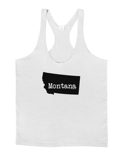 Montana - United States Shape Mens String Tank Top by TooLoud