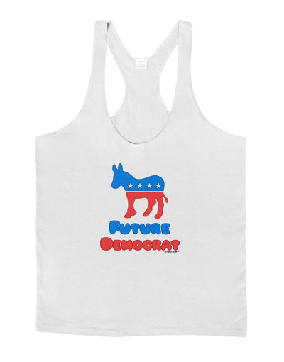 Future Democrat Mens String Tank Top-Men's String Tank Tops-LOBBO-White-Small-Davson Sales