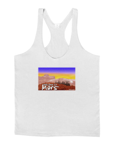 Welcome to Mars Mens String Tank Top-Men's String Tank Tops-LOBBO-White-Small-Davson Sales