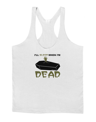 Sleep When Dead Coffin Mens String Tank Top-Men's String Tank Tops-LOBBO-White-Small-Davson Sales