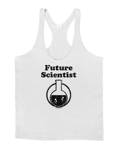 Future Scientist Distressed Mens String Tank Top-Men's String Tank Tops-LOBBO-White-Small-Davson Sales