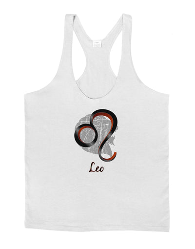 Leo Symbol Mens String Tank Top-Men's String Tank Tops-LOBBO-White-Small-Davson Sales