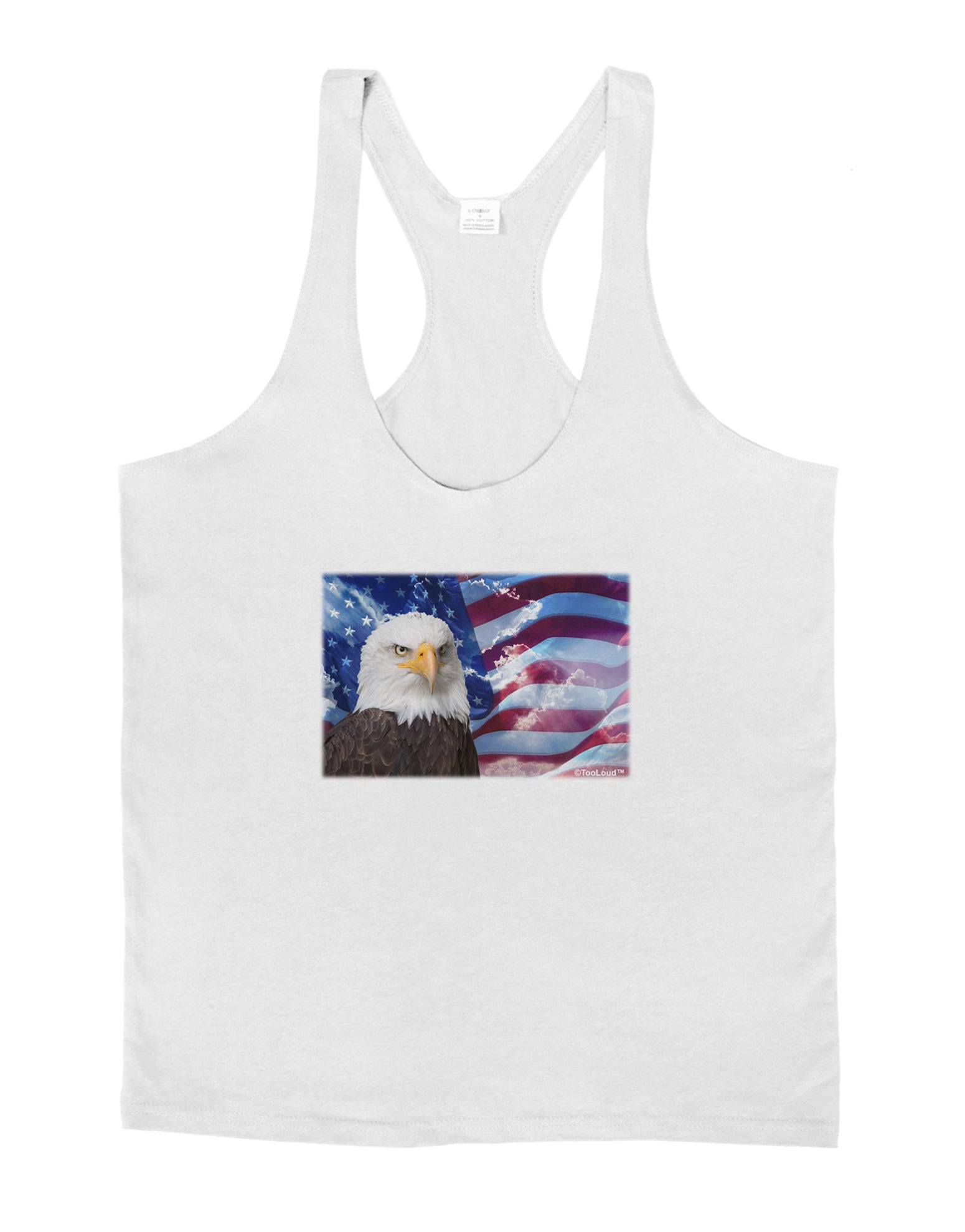 All American Eagle Mens String Tank Top-Men's String Tank Tops-LOBBO-White-Small-Davson Sales