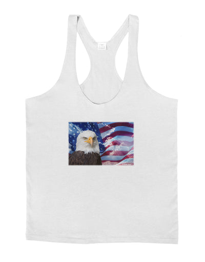 All American Eagle Mens String Tank Top-Men's String Tank Tops-LOBBO-White-Small-Davson Sales