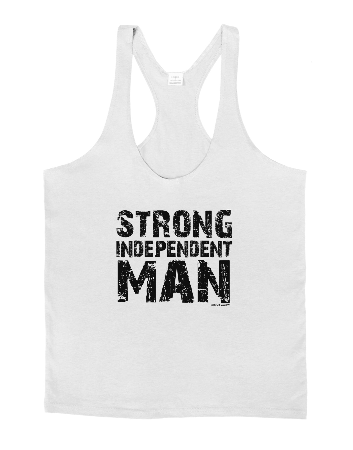 Strong Independent Man Mens String Tank Top-Men's String Tank Tops-LOBBO-White-Small-Davson Sales