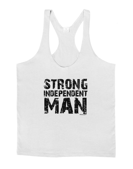 Strong Independent Man Mens String Tank Top-Men's String Tank Tops-LOBBO-White-Small-Davson Sales