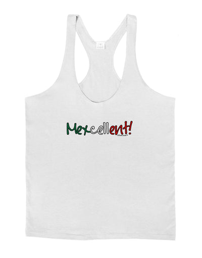 Mexcellent Flag Color - Cinco De Mayo Mens String Tank Top-Men's String Tank Tops-LOBBO-White-Small-Davson Sales