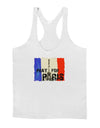 Pray For Paris Watercolor Mens String Tank Top-LOBBO-White-Small-Davson Sales