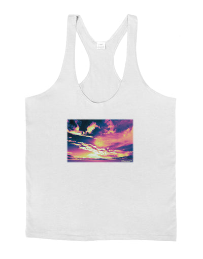 Blue Mesa Reservoir Surreal Mens String Tank Top-Men's String Tank Tops-LOBBO-White-Small-Davson Sales