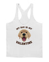 My Dog is my Valentine Gold Yellow Mens String Tank Top-Men's String Tank Tops-LOBBO-White-Small-Davson Sales