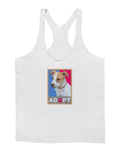 Adopt Cute Puppy Cat Adoption Mens String Tank Top-Men's String Tank Tops-LOBBO-White-Small-Davson Sales