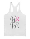 Hope - Breast Cancer Awareness Ribbon Mens String Tank Top-Men's String Tank Tops-LOBBO-White-Small-Davson Sales