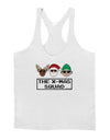 The X-mas Squad Text Mens String Tank Top-Men's String Tank Tops-LOBBO-White-Small-Davson Sales