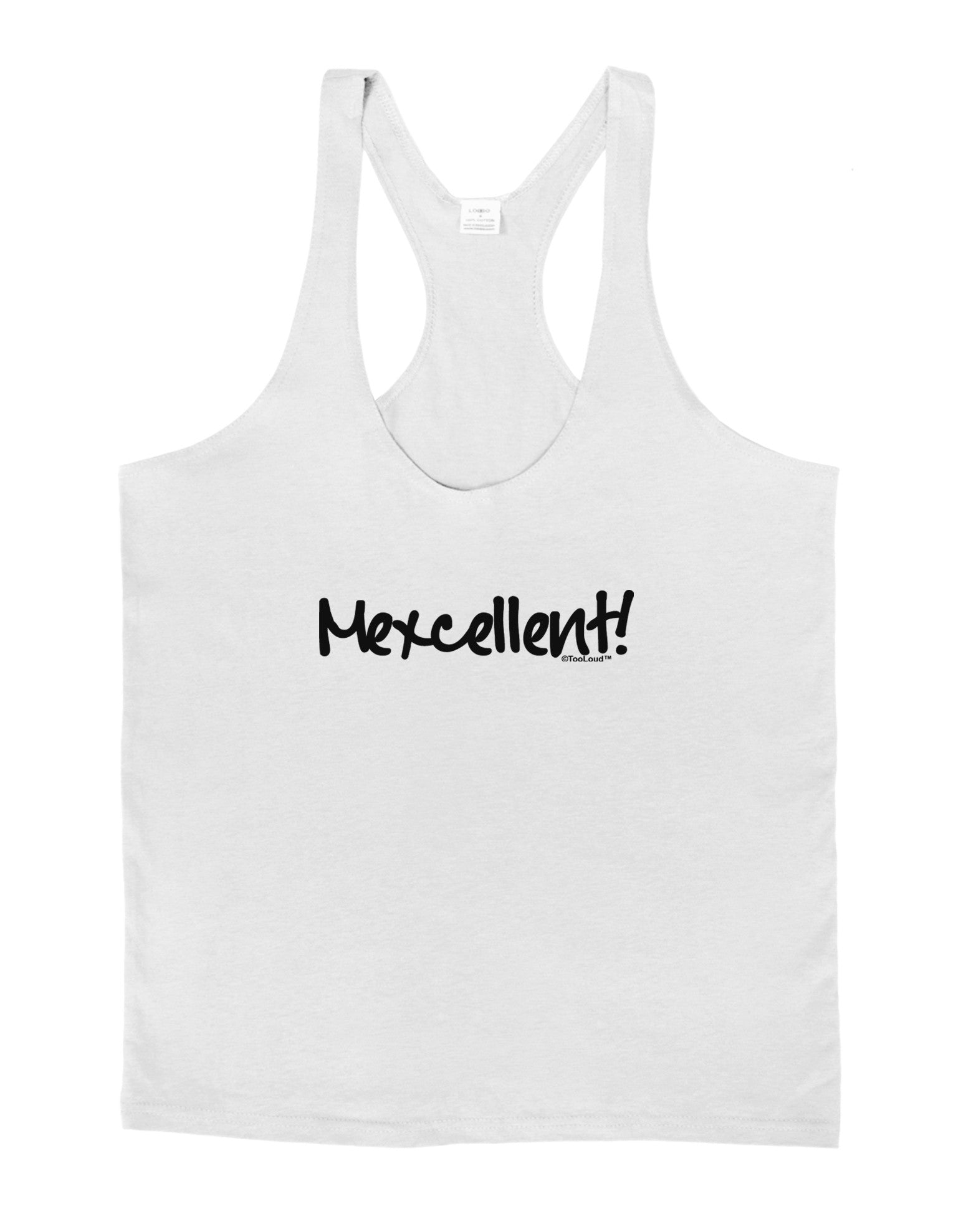 Mexico Text - Cinco De Mayo Mens String Tank Top-Men's String Tank Tops-LOBBO-White-Small-Davson Sales