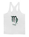 Virgo Symbol Mens String Tank Top-Men's String Tank Tops-LOBBO-White-Small-Davson Sales