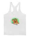 Squirrel Monkey Watercolor Text Mens String Tank Top-Men's String Tank Tops-LOBBO-White-Small-Davson Sales